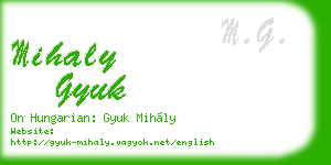 mihaly gyuk business card