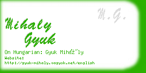 mihaly gyuk business card